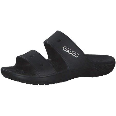 Crocs Unisex-Adult Classic Sandal Slide 8 Women/6 Men Black | Walmart (US)