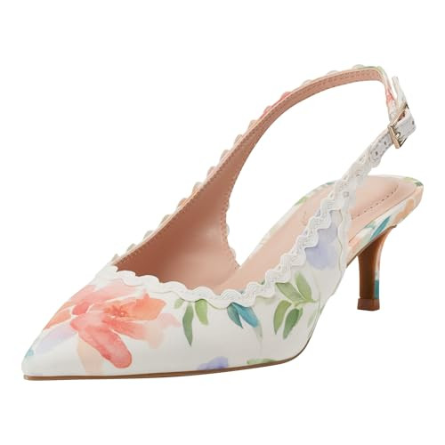 Bandolino Women's Albas Pump, Peach Dreamy Floral Multi/Ivory 680, 6.5 | Amazon (US)