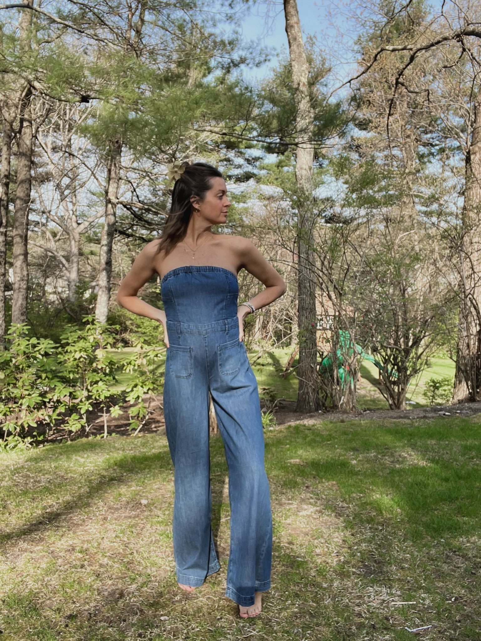 comfiest weekend outfit ☀️ #LTKmaternity #LTKjeans #LTKSummeroutfit