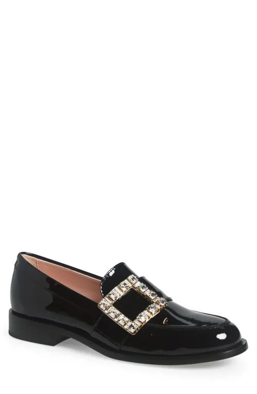 Roger Vivier Très Vivier Buckle Patent Leather Loafer in Nero at Nordstrom, Size 10Us | Nordstrom