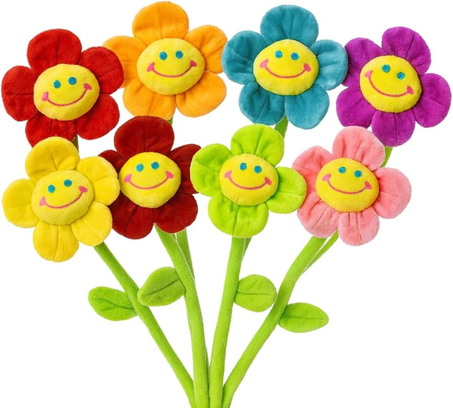 T play Flower Plush Stuffed Kids: Bendable Stems Flores Toy Sunflower Bouquet Room Decor Girl Gif... | Amazon (US)