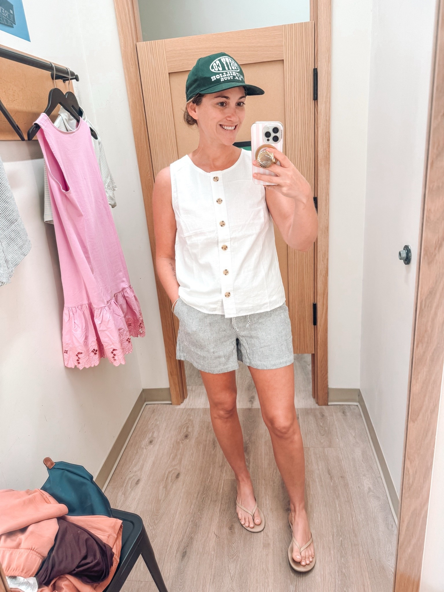 These linen blend pull
On shorts are so comfortable! Loved this button down linen tank too.

#LTKTravel #LTKmomlife #LTKSeasonal