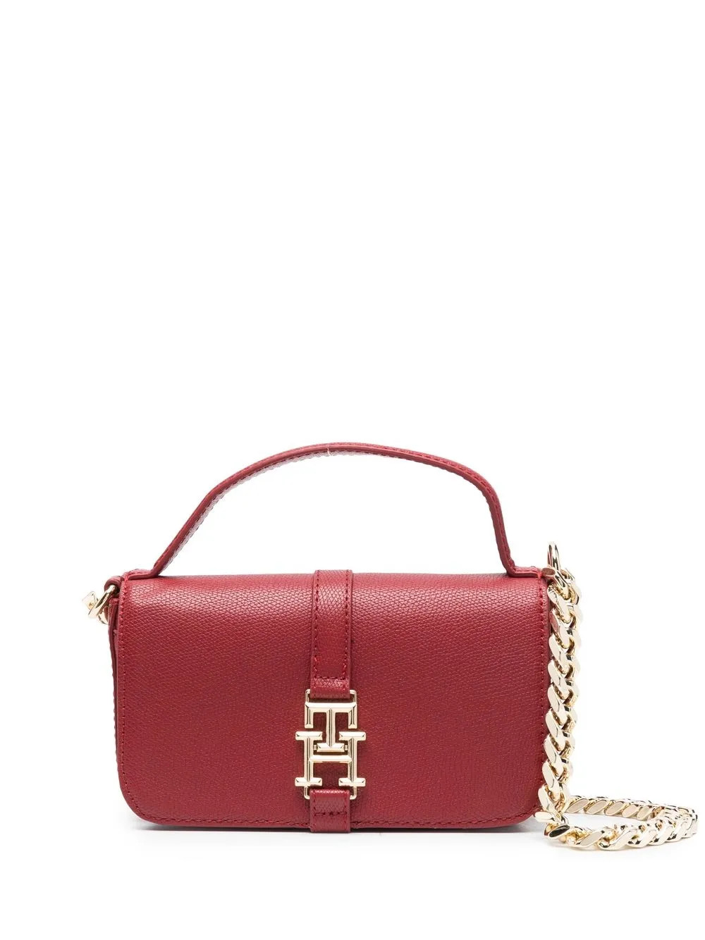 Tommy Hilfiger logo-plaque Satchel Bag - Farfetch | Farfetch Global