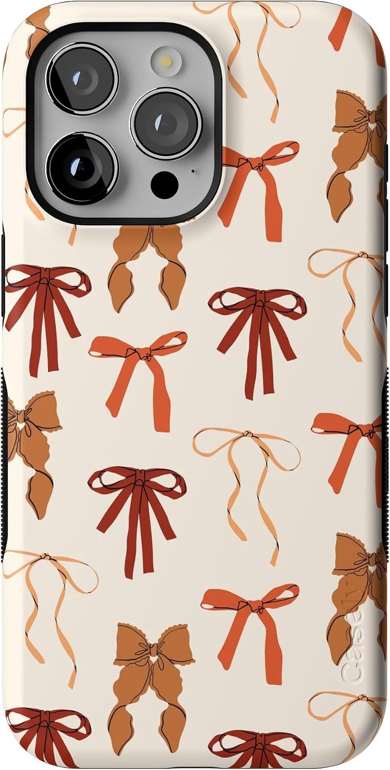 Casely iPhone 15 Pro Case | Fall Girlie | Pumpkin Spice Bows | Bold Protective Design | MagSafe Compatible Design | Amazon (US)