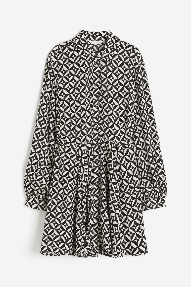 Crêped Shirt Dress - Brick red - Ladies | H&M US | H&M (US + CA)