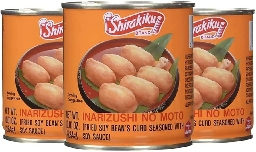 Shirakiku Inarizushi No Moto - Japanese Seasoned Fried Soy Bean Curd | Fried Bean Curd, Hydrogena... | Amazon (US)
