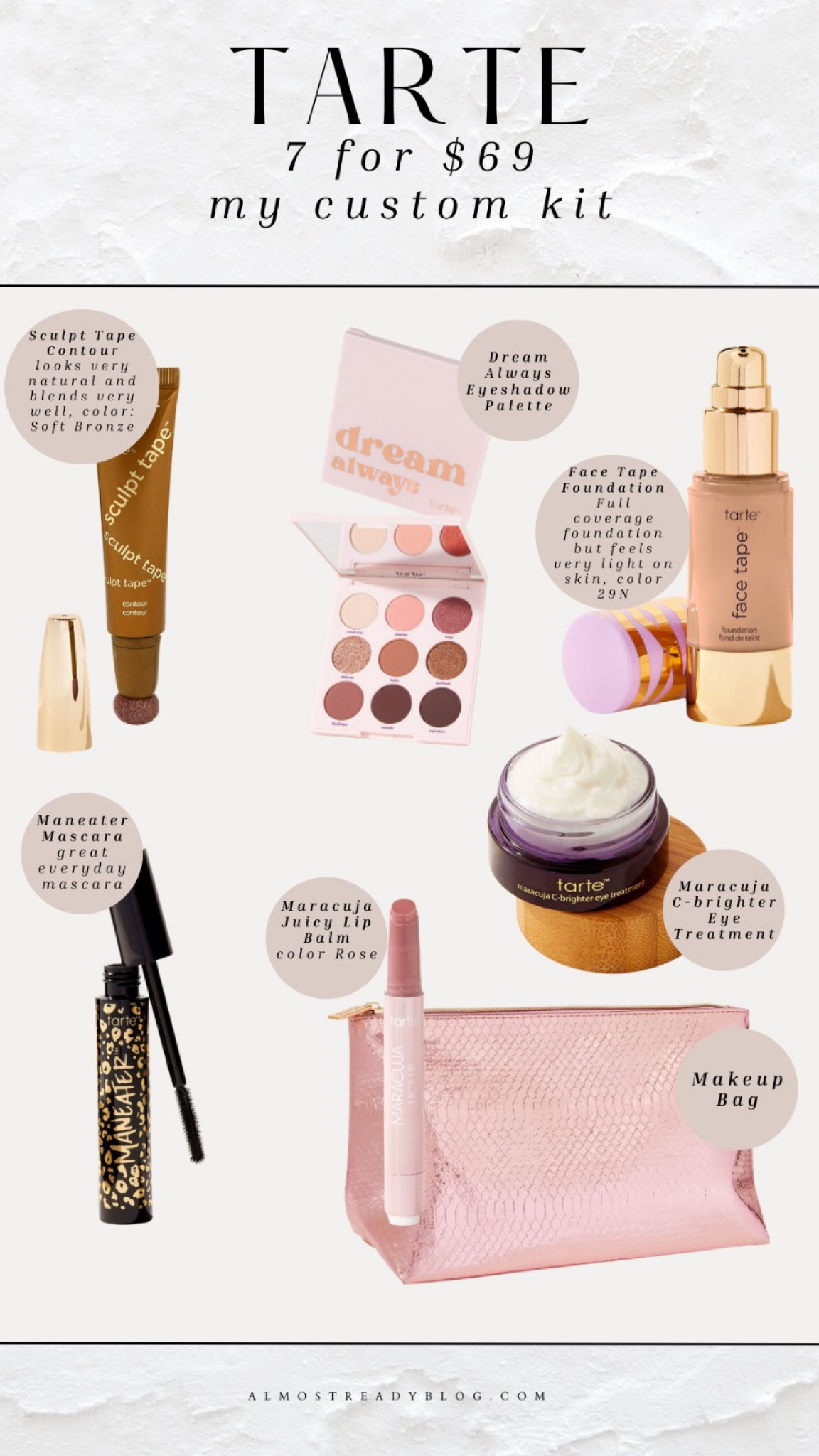 Tarte, custom kit 7 for $69 

#LTKFindsUnder100 #LTKSaleAlert