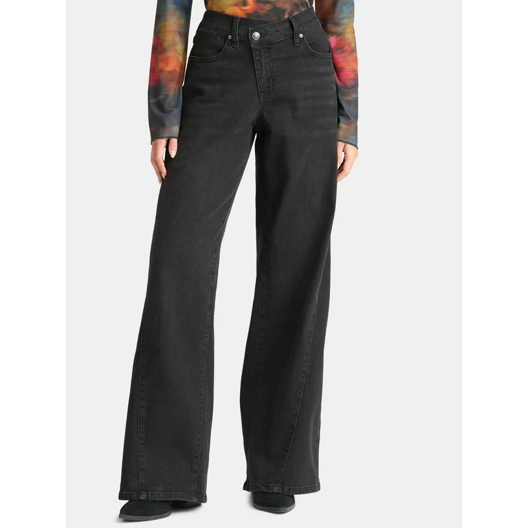 Madden NYC Women's Wide Leg Jeans, 32” Inseam, Sizes XXS-XXL | Walmart (US)