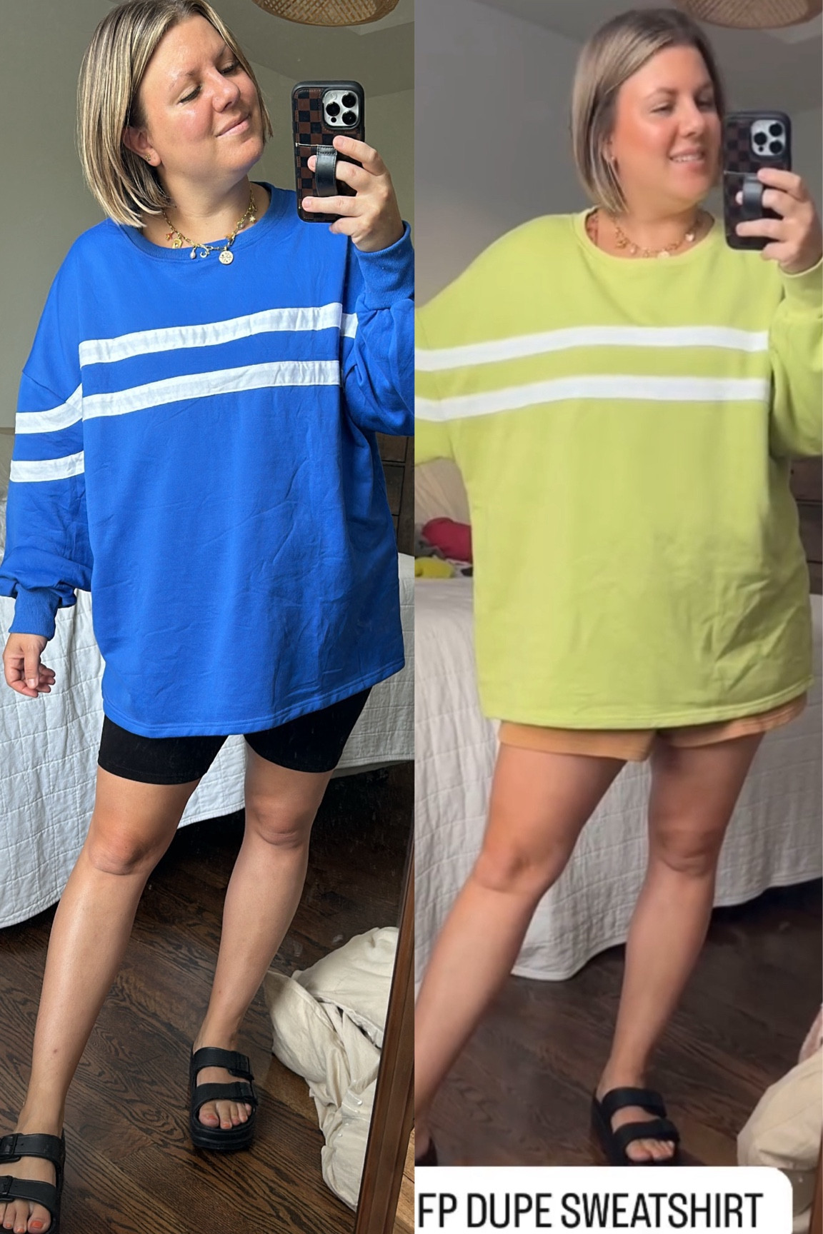 FP sweatshirt dupe on Amazon! Really loving the oversized fit, I snagged an XL and it’s light weight for the summer to fall transition. Cozy vibes around here always! It’s not as long as the FP version but I totally prefer that. #fpdupe #amazonfinds 

#LTKMidsize #LTKFindsUnder50 #LTKSummerSales