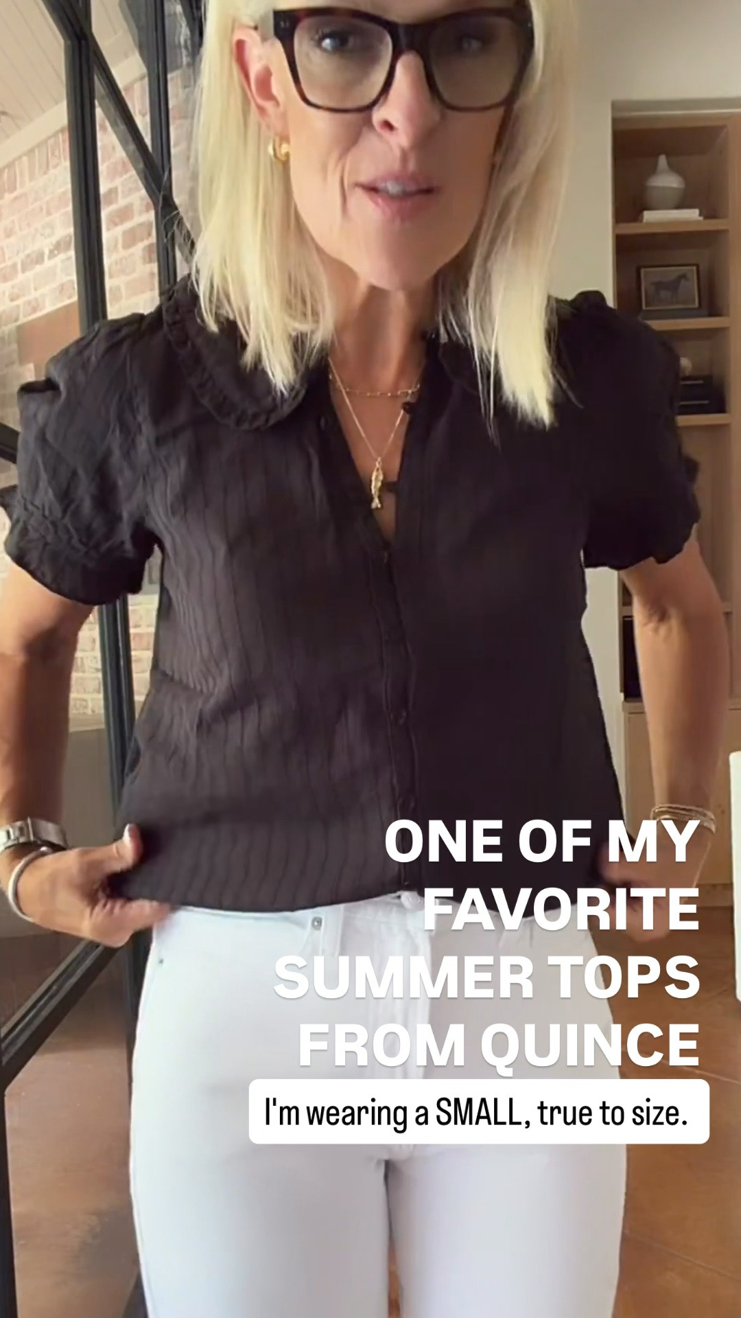 This is one of my favorite summer tops from Quince! I love the subtle texture, ruffle details along the collar and sleeves, and functional button front. It's lightweight, easy to dress up or down, and looks so good with white denim. I'm wearing a size small, and I'd say it fits true to size.

💡 LTK MADE EASY
❤️ Heart = Support my posts!
🔖 Save = Get sale & restock alerts
📋 Lists = Keep favorites organized
📲 Share = Send lists and products to a friend. Hello, Christmas List!
💬 Comment = Ask me anything about what I'm wearing.:-)

#LTKootd #LTKOver40 #LTKSaleAlert