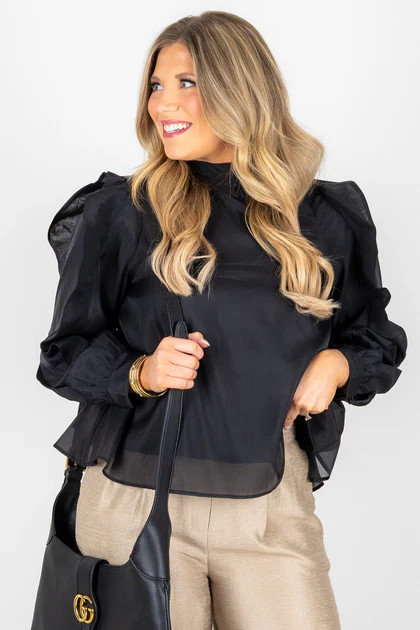 Joh Lights Out Black Jermaine Blouse | The Willow Tree