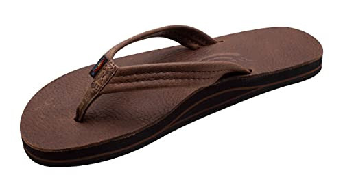 Rainbow Sandals Ladies Luxury Leather - Single Layer Arch Support with a 3/4" Medium Strap, Oak, Ladies Small / 5.5-6.5 | Amazon (US)