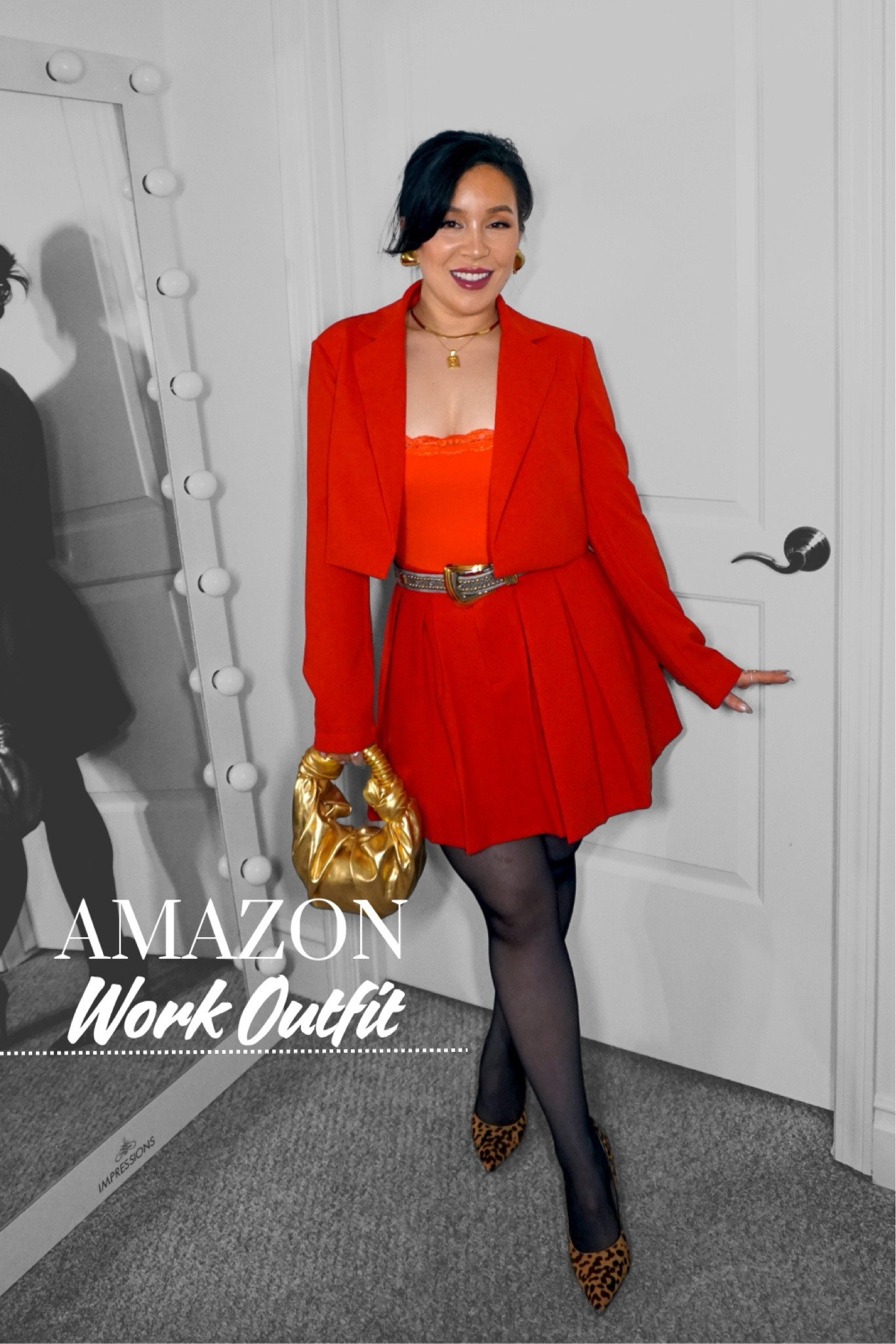 Would you wear this to work? ✨ FOLLOW FOR 365 DAYS OF OUTFITS ✨

✔️ Skirt & Blazer Set: SMALL
✔️ Heels: TRUE TO SIZE

This outfit is giving office siren x boss babe. Red is a power color, so it’s the perfect color to wear if you’re gunning for a promotion. I love that this set has a cropped blazer, the proportions are perfect for petite women, but it’s a flattering style on everyone!

STYLE TIP: Pair with a red turtleneck if you work in a more conservative office environment. 

✅ Follow for more affordable fashion, daily outfit inspo, and styling tips 💃✨

petite style inspo, petite ootd, petite fashion tips, affordable outfit ideas, amazon fashion, petite fashion, office outfit idea, workwear, what to wear to work outfit ideas

#LTKWorkwear #LTKFindsUnder50 #LTKFindsUnder100