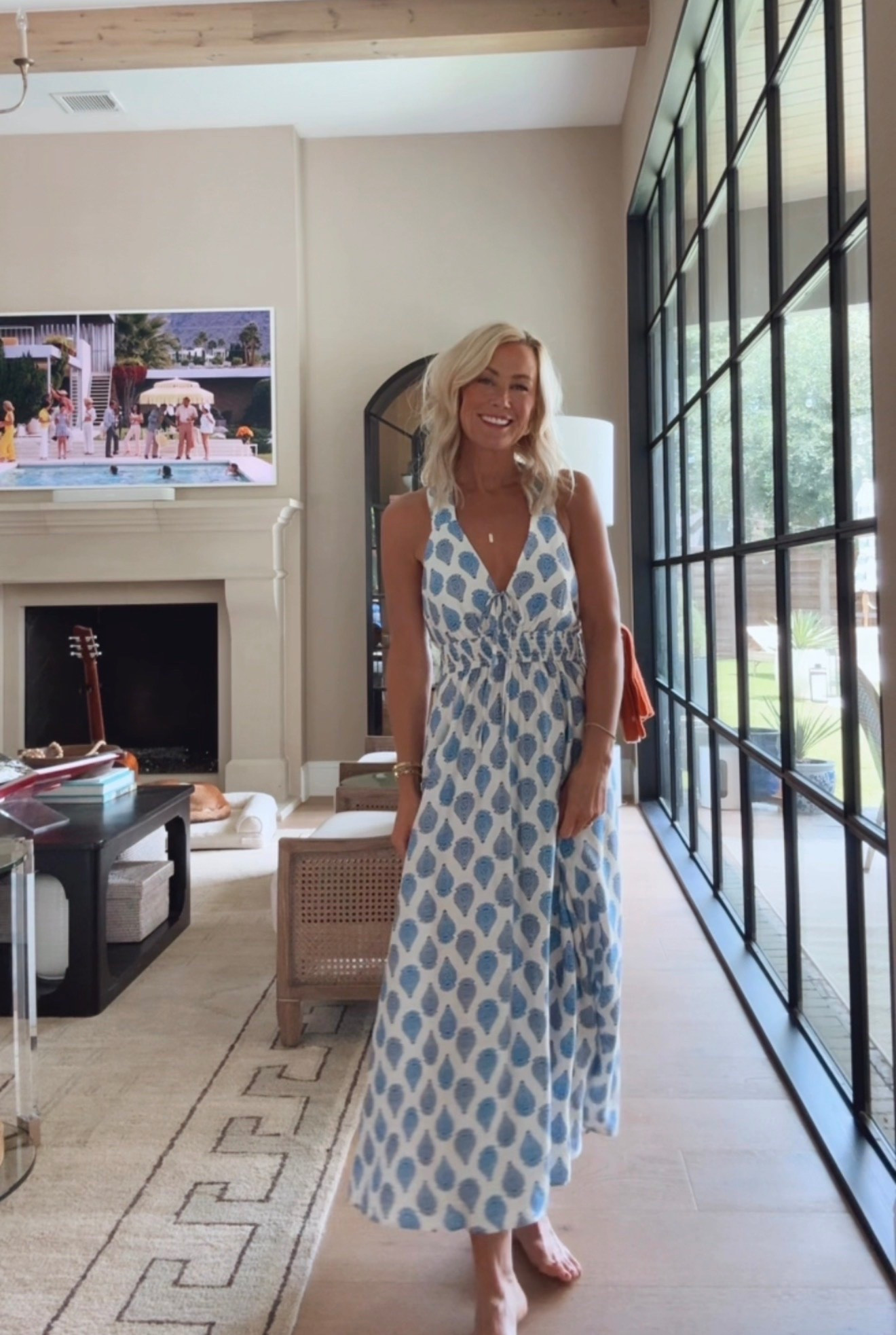 Blue and white is always a win in my book! This maxi dress is perfection.
Dress: small

#LTKootd #LTKSeasonal #LTKOver40