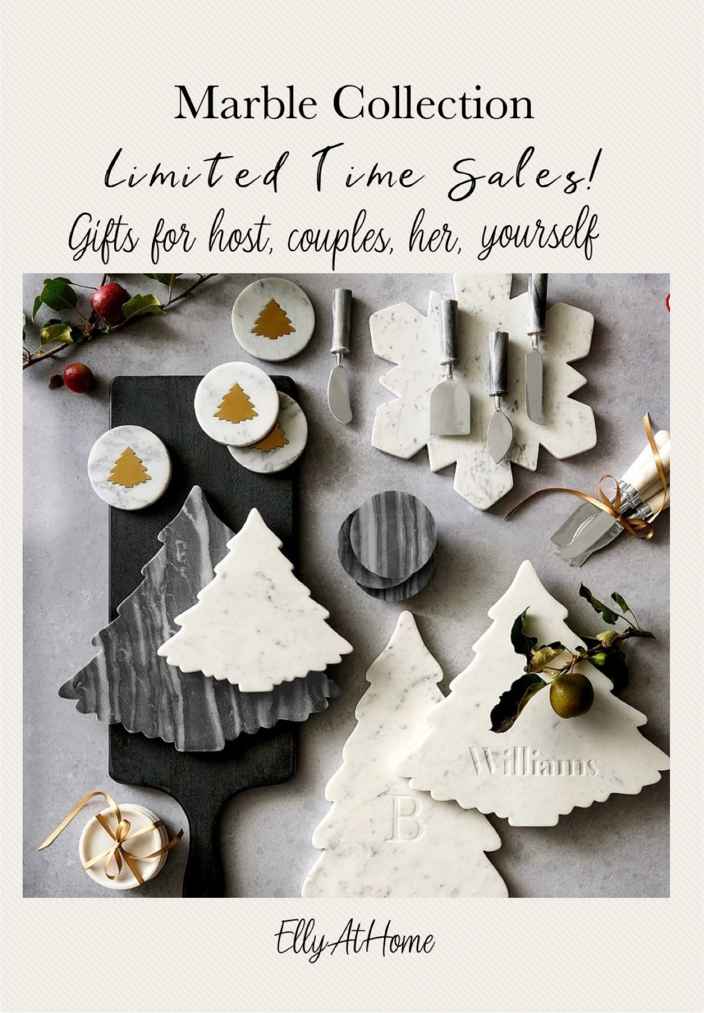 On sale for a limited time! Holiday, Christmas Entertaining at home and nice gift idea! Shop marble and wood boards, add a monogram for a nice touch! Pottery Barn holiday home decor accessories. 

#LTKSaleAlert #LTKGiftGuide #LTKHome