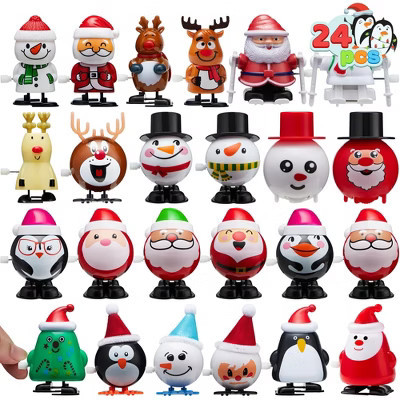 Joyfy 24-Pack Christmas Wind-Up Toys – Holiday-Themed Hopping & Crawling Toys (Stocking Stuffers & Party Favors) 🎁 | Target