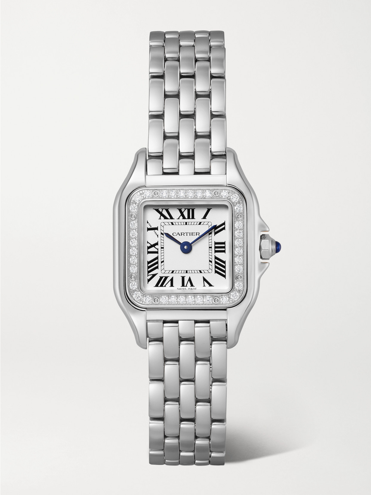 Cartier - Panthère De Cartier Small 23mm Stainless Steel Diamond Watch - Gray | NET-A-PORTER (US)