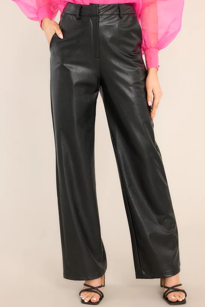 Always Stylish Black Faux Leather Pants | Red Dress 