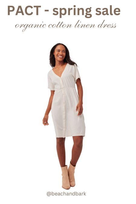 PACT organic is having a daylight savings sale! I just picked up this organic cotton and linen port side dress. Perfect for spring! Colour is Sea Salt. Comes in other colours! Use code LONGDAYS at checkout! 

#LTKstyletip #LTKsalealert #LTKSeasonal