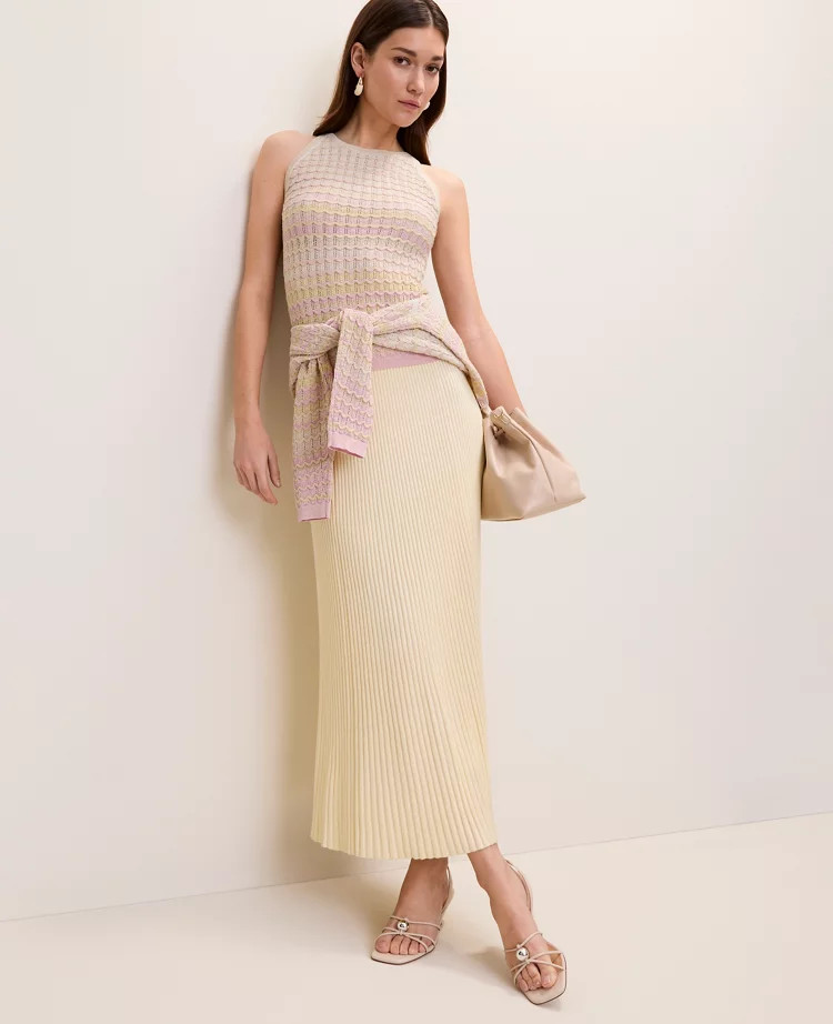 Ribbed Midi Sweater Skirt | Ann Taylor