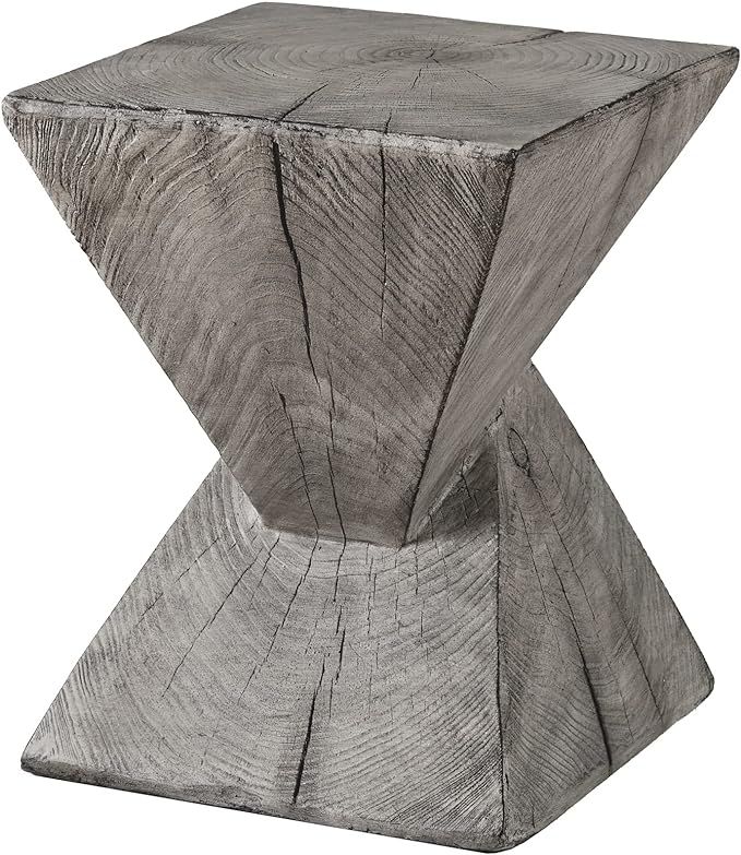 Ball&Cast End Table Faux Wood Accent Side Table 13.9Wx 13.5Dx17H inch Light Grey Set of 1 | Amazon (US)