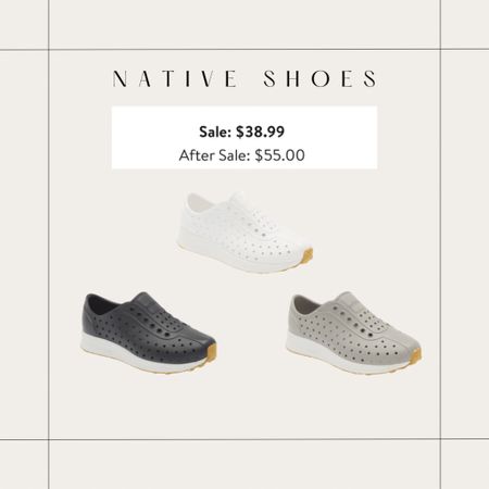 Native Shoes on Sale! 

#LTKkids #LTKxNSale #LTKsalealert