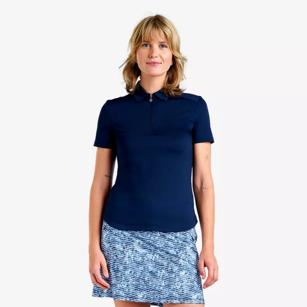 Nivo Naila Short Sleeve Polo Shirt, Navy | PGA TOUR Superstore
