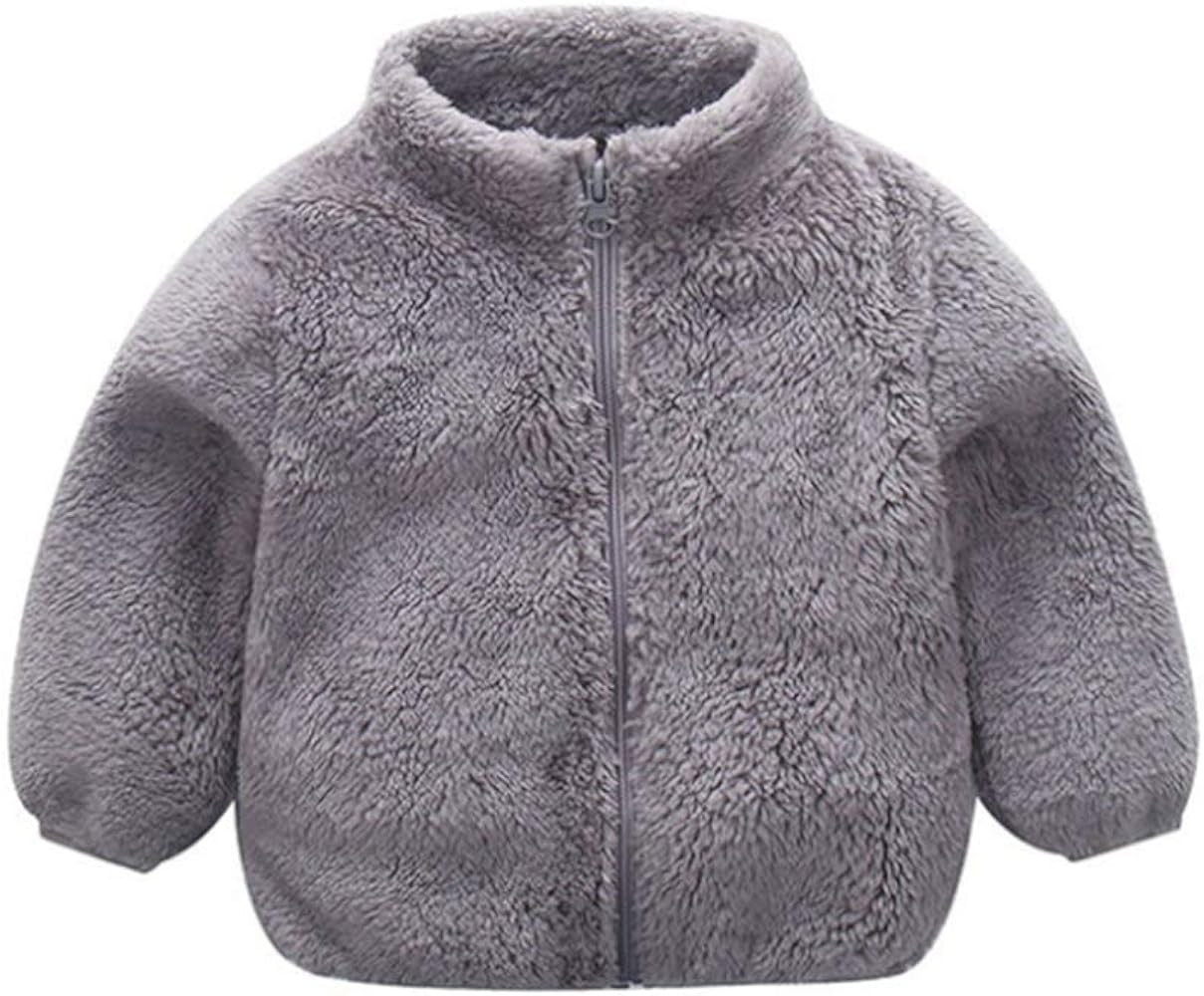 Baby Girls Boys Winter Fleece Coat Toddler Kids Faux Fur Jacket Warm Hooded Outwear Cardigan with... | Amazon (US)