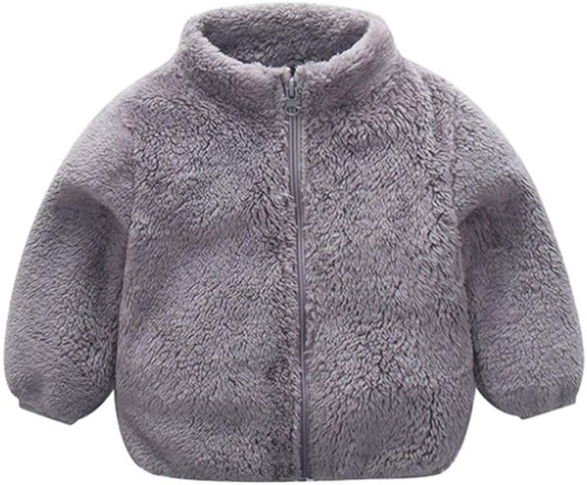 Baby Girls Boys Winter Fleece Coat Toddler Kids Faux Fur Jacket Warm Hooded Outwear Cardigan with... | Amazon (US)