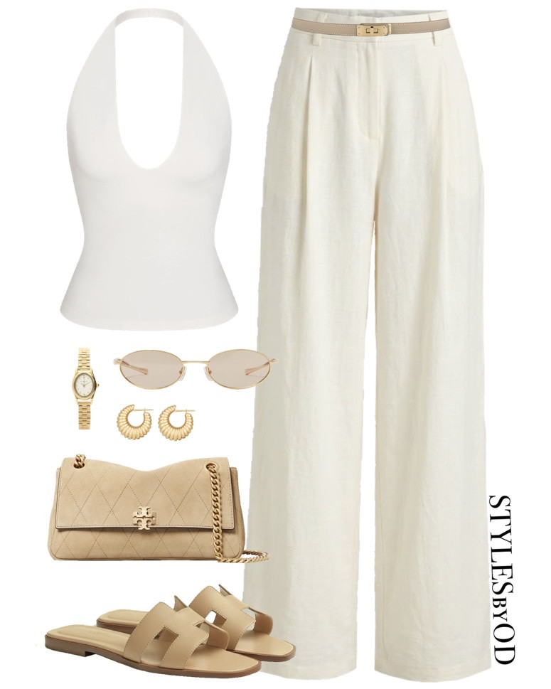 CHIC BUT MAKE IT COOL🍨

White halter top with cream linen wide leg trousers and a belt is such an easy elevated combination — clean, simple, polished without trying. The linen keeps it breathable and summer-appropriate while the beige accessories give it that intentional finish✨

Coffee run, city errands, a casual lunch out — this is neutral dressing done effortlessly right🙌🏼

#LTKfashion #LTKstyletip #LTKsummer #LTKitbag #LTKshoecrush #LTKfindsunder100 #LTKseasonal

#LTKluxury #LTKFashionMonth #LTKeurope