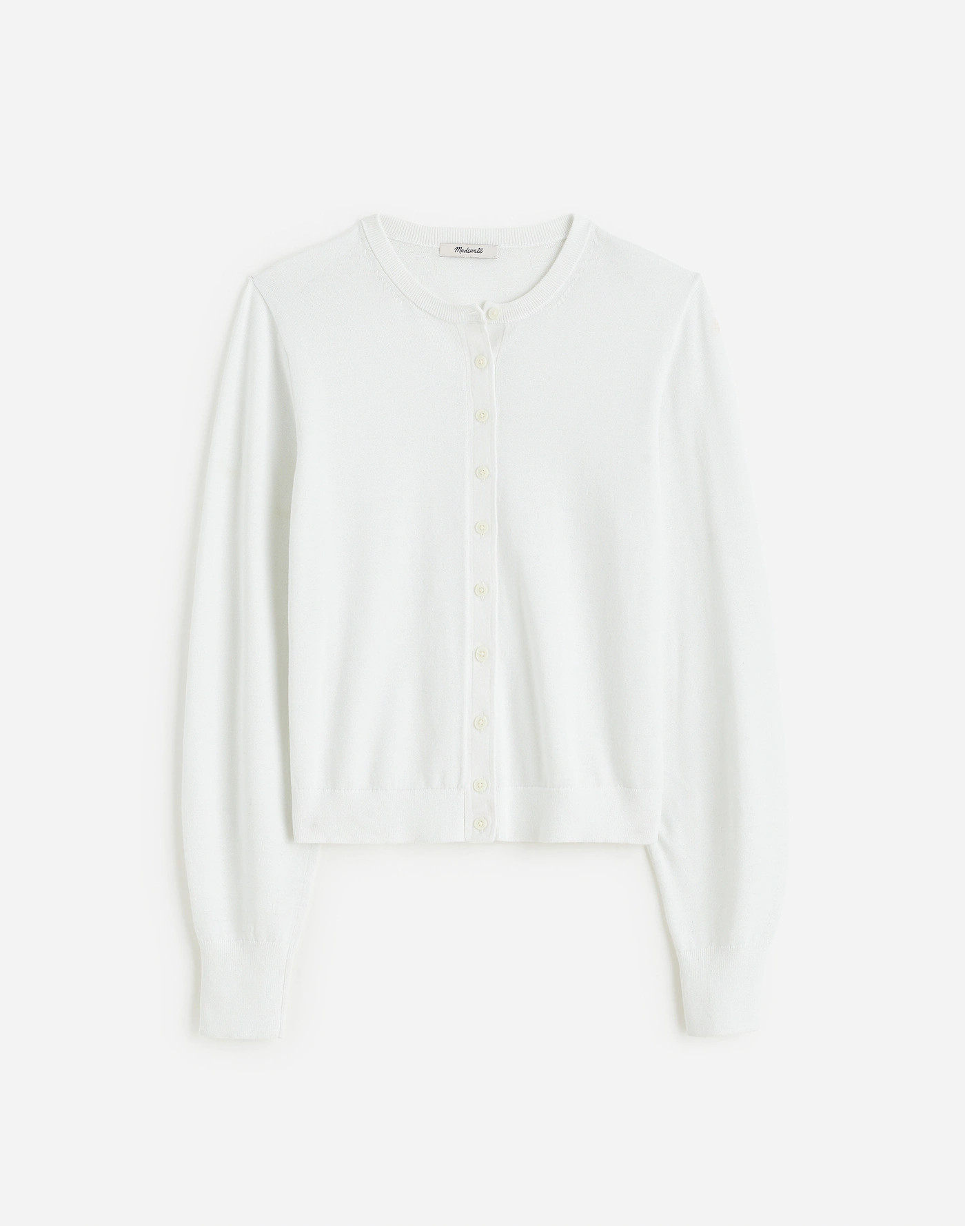 Cotton Crewneck Cardigan | Madewell