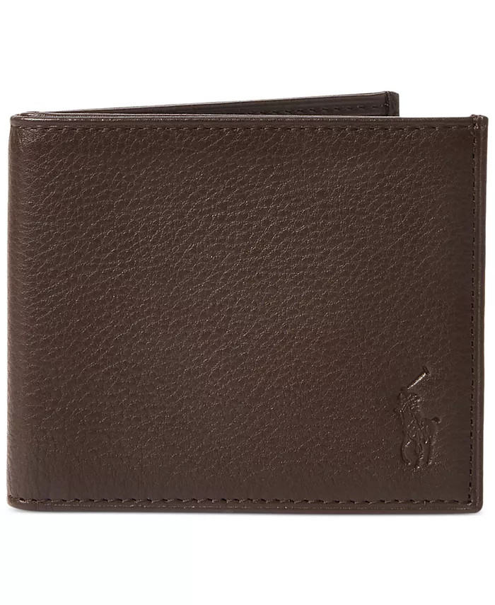 Men's Pebbled Leather Billfold | Macy's