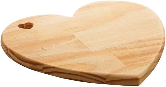 WOLFF Wooden Heart Shaped Serving Board, Pine Wood Charcuterie and Cheese Board, Serving Platter,... | Amazon (US)