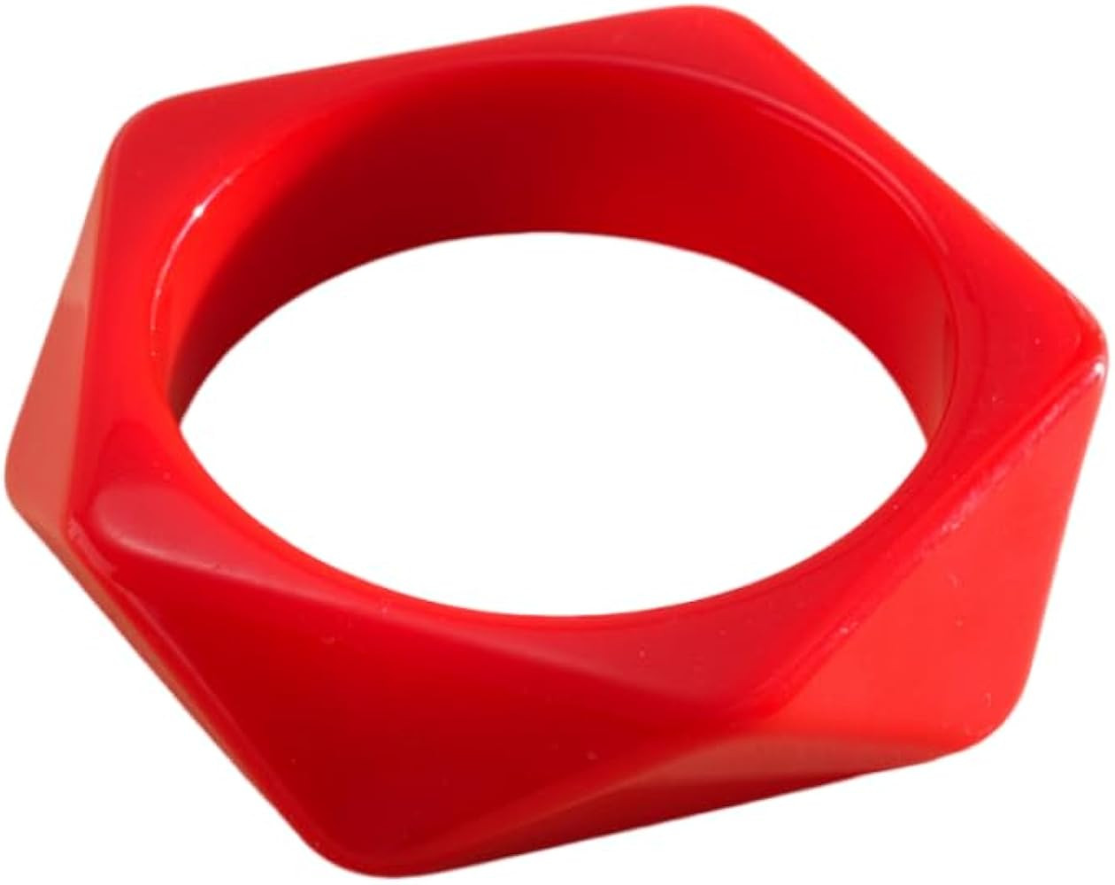 Caiyao Vintage Wide Irregular Geometric Square Bangle Bracelets Colorful Acrylic Resin Chunky Tor... | Amazon (US)