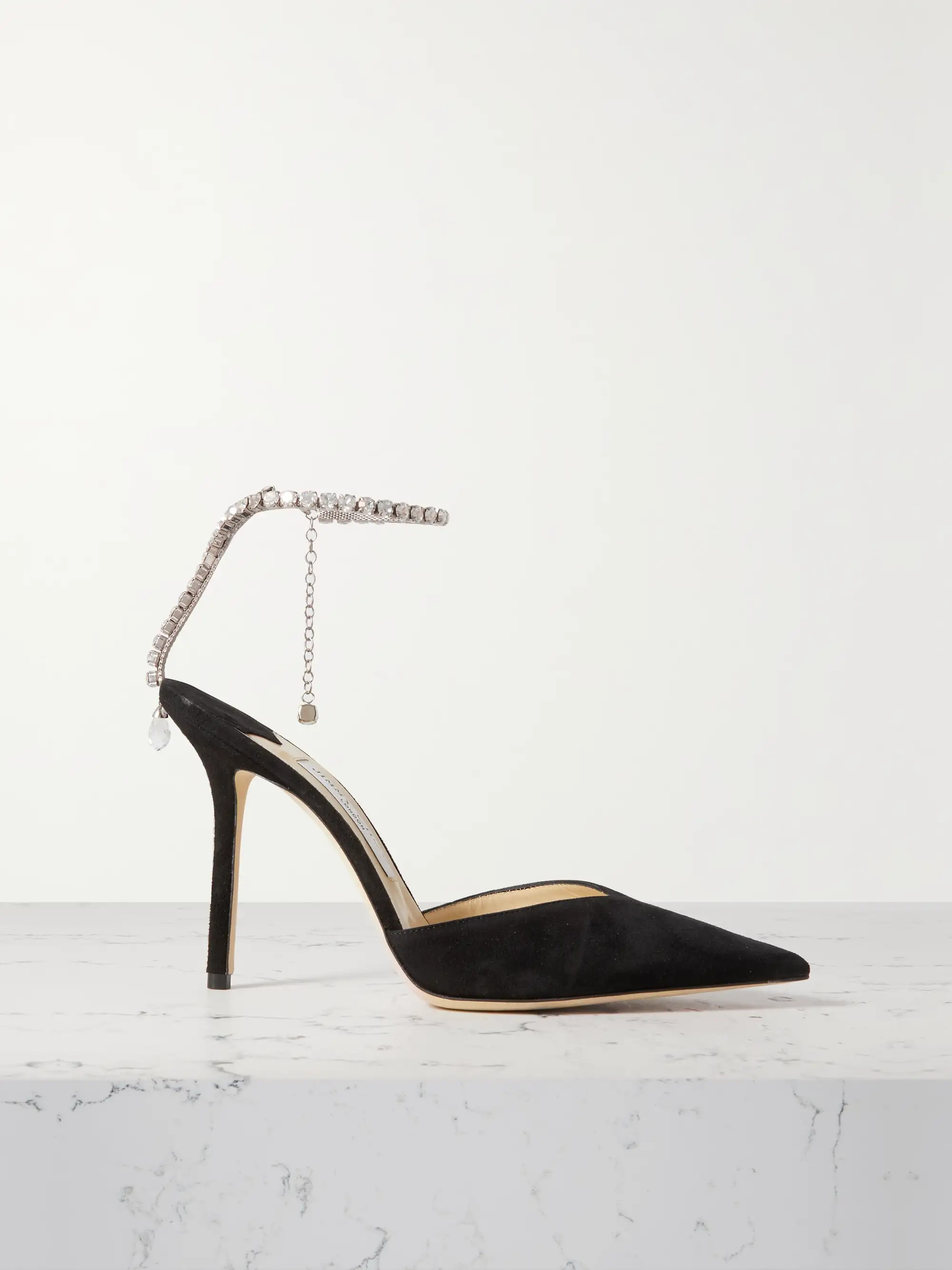 Saeda 100 crystal-embellished suede pumps | NET-A-PORTER APAC