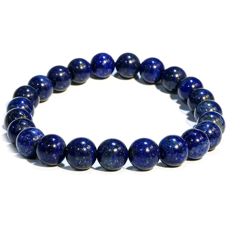 Natural Lapis Lazuli Elastic Bracelet for Women and Men – Healing Crystal Semi Precious Gemston... | Amazon (US)