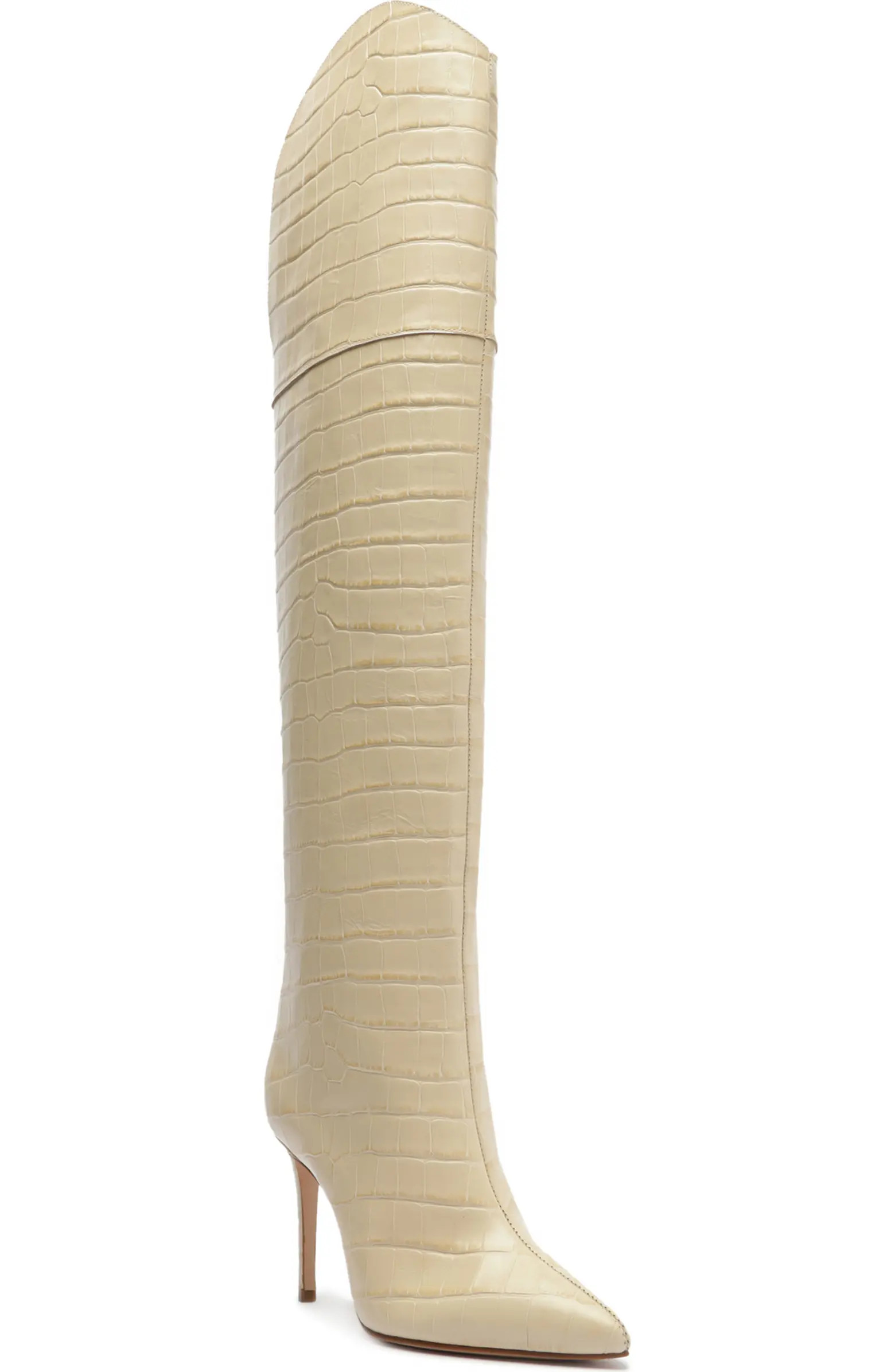 Maryana Croc Embossed Over the Knee Boot (Women) | Nordstrom