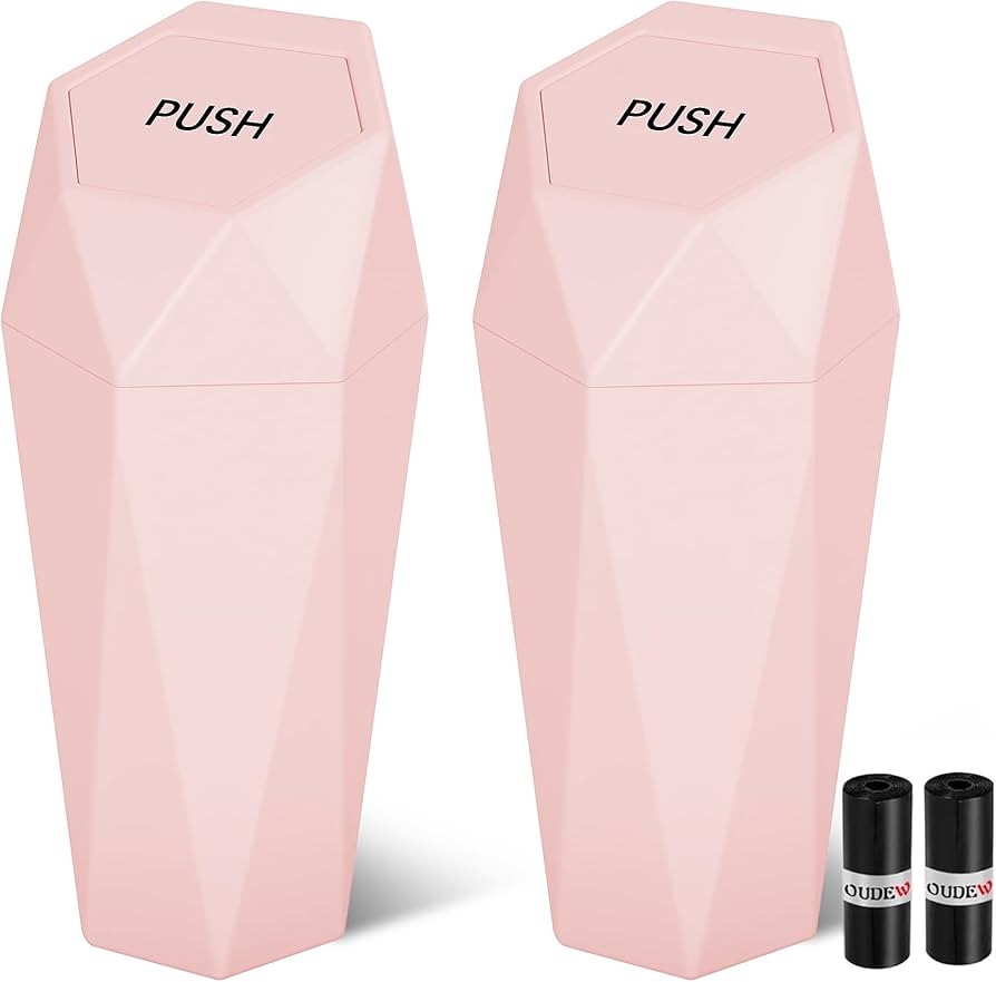 Car Trash Can with Lid - 2-Pack, Interior Accessories for Vehicles, Leakproof Garbage Can with 30... | Amazon (US)