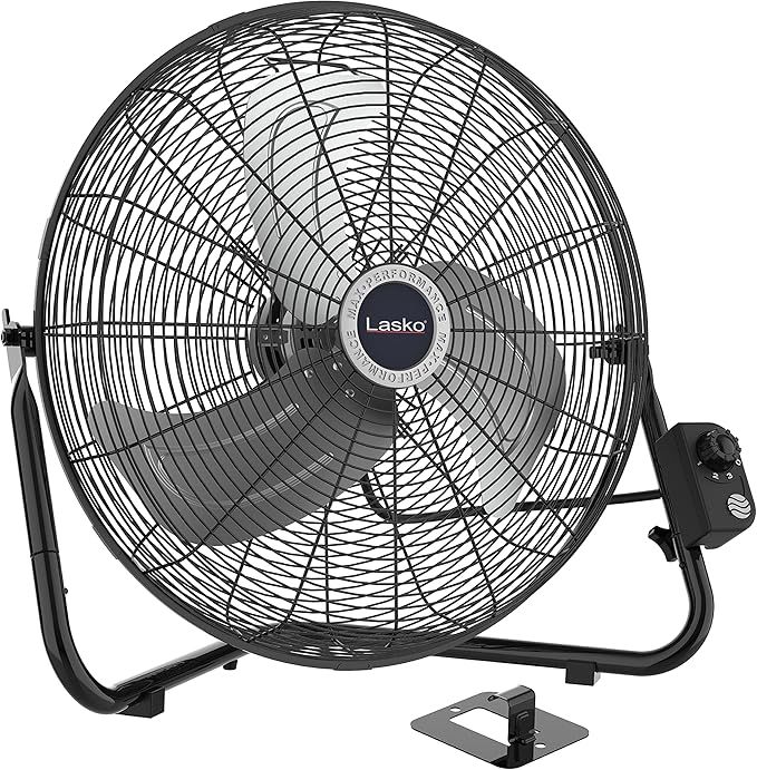 Lasko 20" High Velocity Quick Mount, Easily Converts from a Floor Wall Fan, 7 x 22 x 22 inches, B... | Amazon (US)