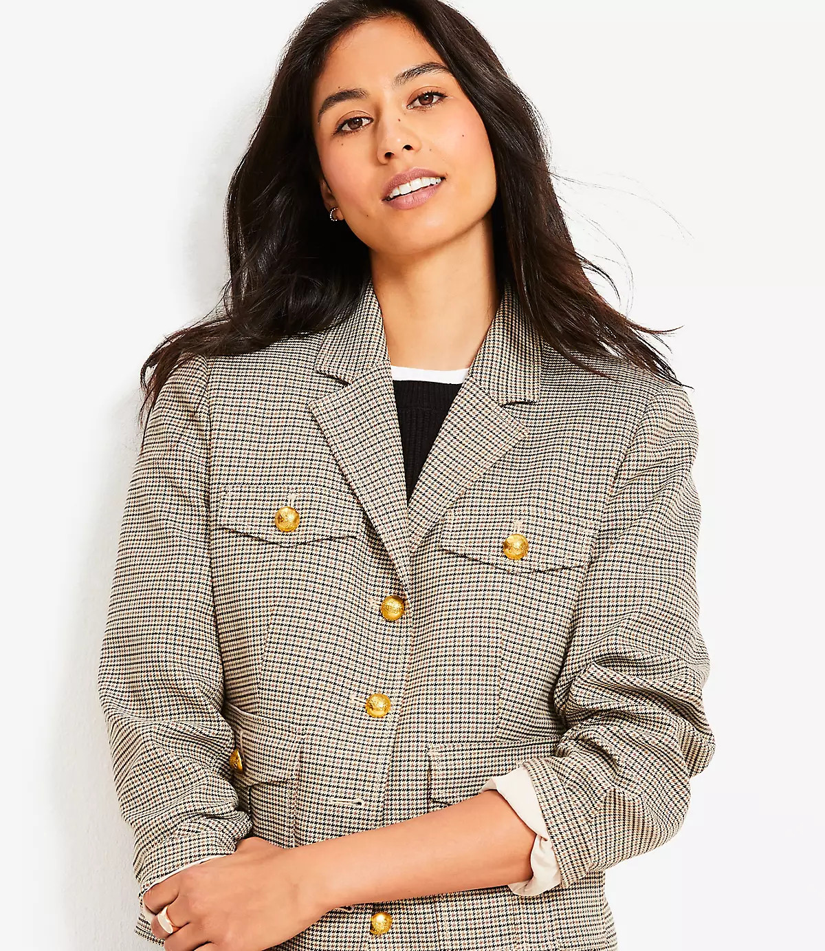 Plaid Eisenhower Jacket | LOFT