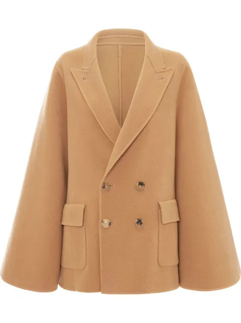 double-breasted wool cape | Farfetch (UK)