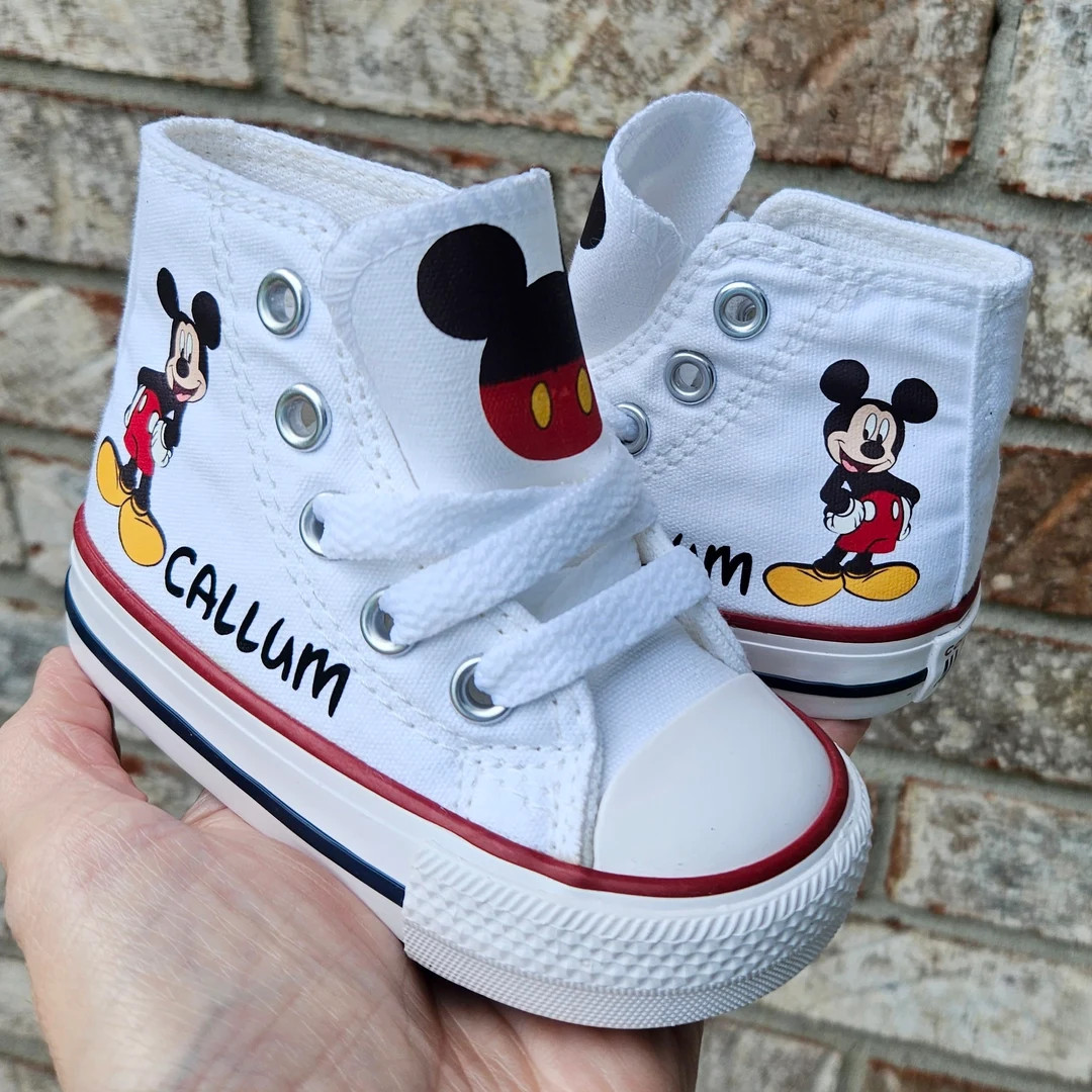 Personalized Mickey Mouse Converse Shoes For Baby and  Toddler Boys | Etsy (US)