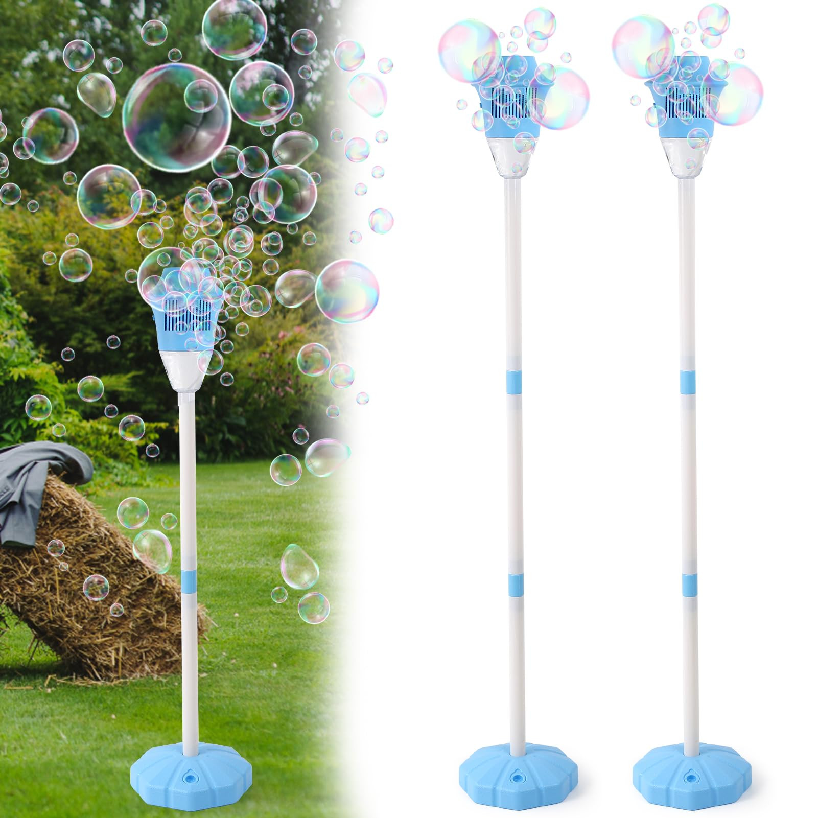 Palksky Bubble Machine with Lights for Outdoor, Balloon Column Stand Kit for Floor with Bubble Ma... | Amazon (US)