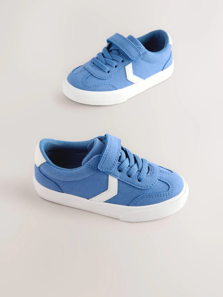 Blue Standard Fit (F) Touch Fastening Elastic Lace Trainers | Next US