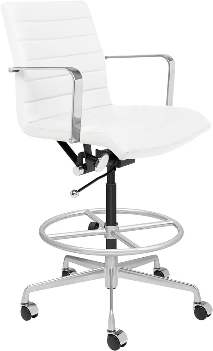 Laura Davidson Furniture SOHO II Ribbed Drafting Chair - Ergonomically Designed and Commercial Gr... | Amazon (US)