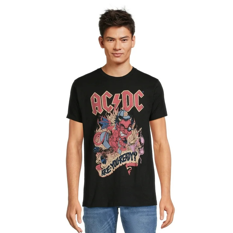 AC/DC Men’s and Big Men's Graphic Tee, Sizes S - 3XL - Walmart.com | Walmart (US)