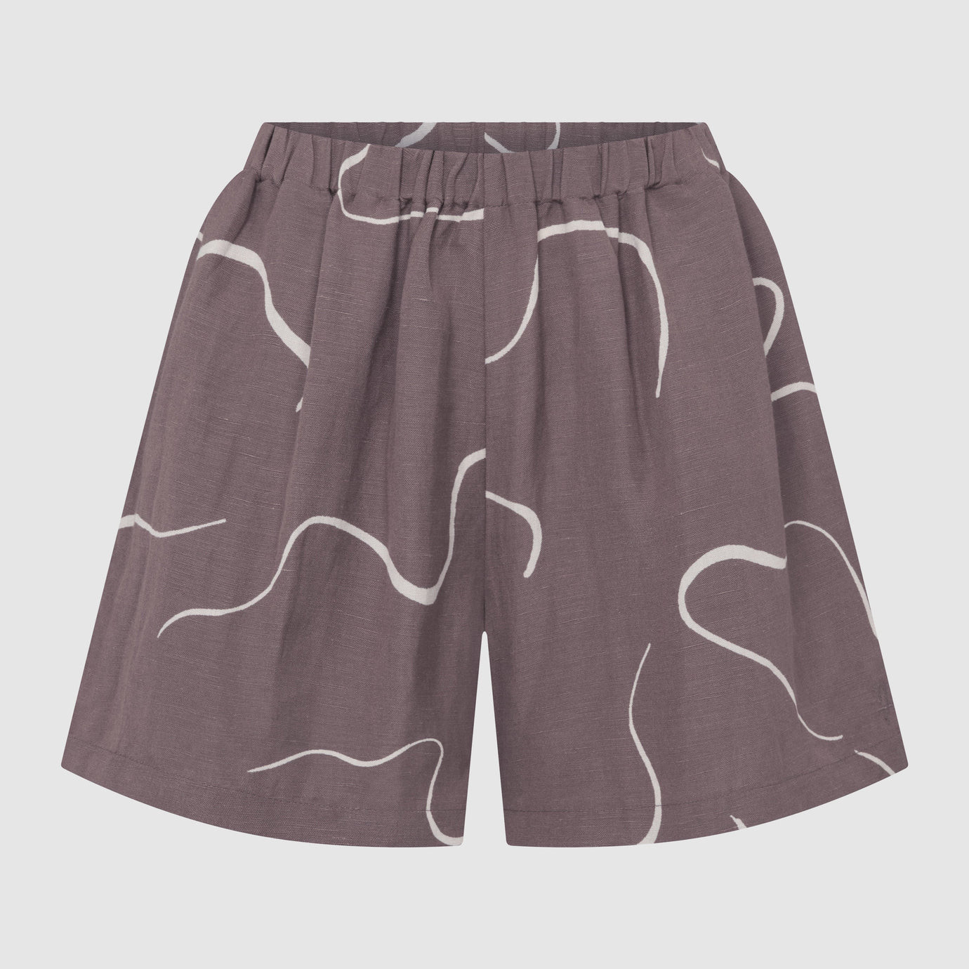MOVEMENT PRINT LINEN SHORTS - MALT | WAT The Brand