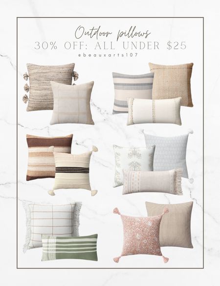 Get 30% off these cute outdoor throw pillows right now!! #pillowcombo

#LTKstyletip #LTKunder50 #LTKhome #LTKFind #LTKsalealert