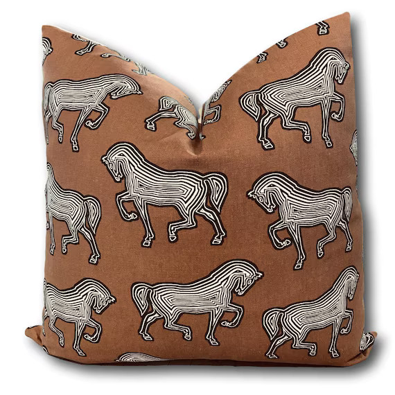 Schumacher Faubourg Pillow Cover  Schumacher Horse Pillow  - Etsy | Etsy (US)