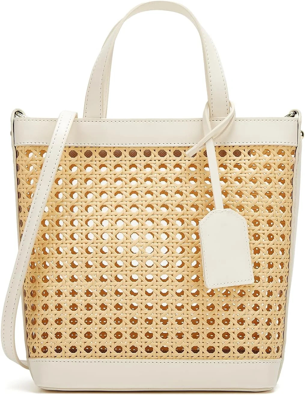 NCY Rattan Tote Bag for Women Straw Beach Bag Crossbody Purse PU Leather Summer Shoulder Bag Cute... | Walmart (US)